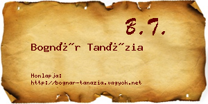 Bognár Tanázia névjegykártya